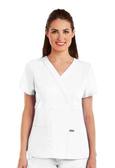 Grey's Anatomy Top 3 Pocket White (GA4153)