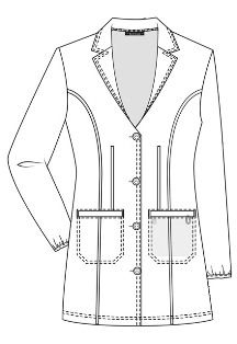 Lab Coat Elastic Binding sleeve 20402