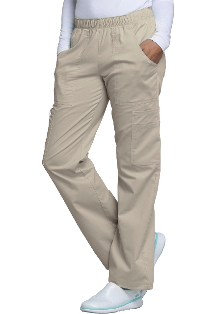 Mid Rise Pull-On Pant Cargo Pant Khaki (4005)
