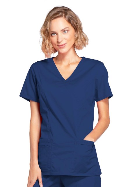 Mock Wrap Top Core Stretch Navy (CK4728)