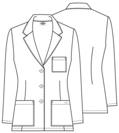 Ladies Lab Coat in White (84401)
