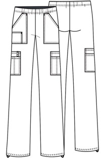 Mid Rise Pull-On Pant Cargo Pant Ciel (4005)