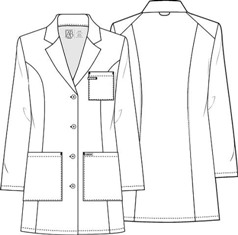 33-inch, Lab Coat White (CK452)