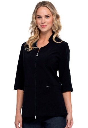 Infinity Zip Front Tunic Black (CK952A)