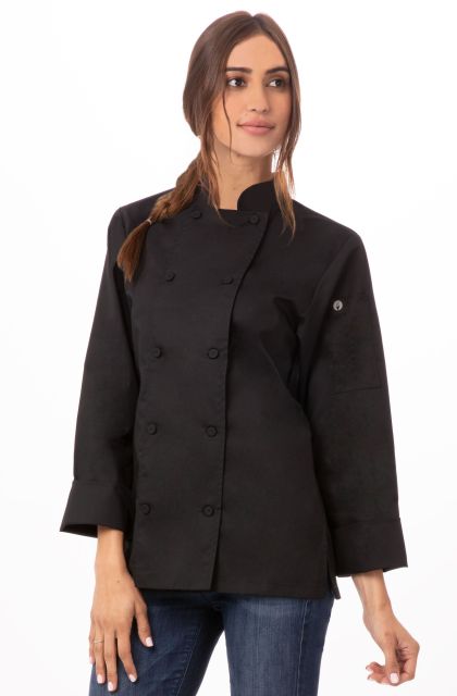 Women's Executive Chef Coat blk LWLJ