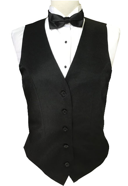 Waitress Lined Black Vest