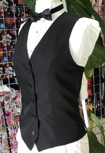 Waitress Lined Black Vest