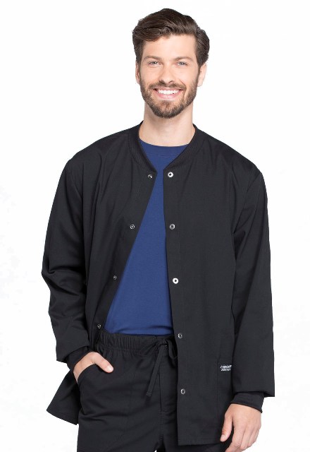 Jacket Men's Snap Front Black (WW360)