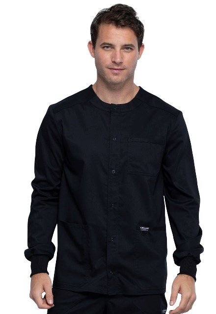 Men's Snap Front Jacket Black (WW380)