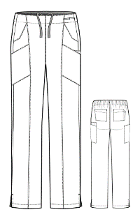 Flat Front Double Cargo Pant (WW5155)